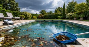 Robots-de-piscine.fr : Comment nettoyer une piscine après un orage ?