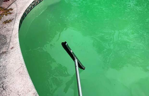 Comment nettoyer une eau de piscine verte - Brosser le fond de la piscine