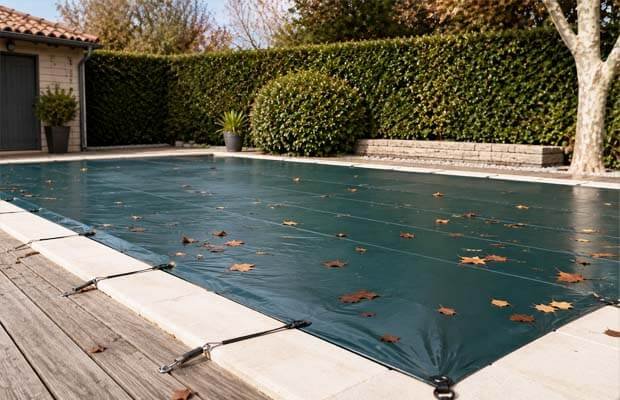 Robots-de-piscine.fr : La couverture d'hivernage protège le bassin pendant plusieurs mois
