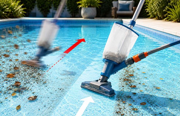 Robots-de-piscine.fr : Pourquoi faut-il avancer lentement avec l’aspirateur de piscine ?